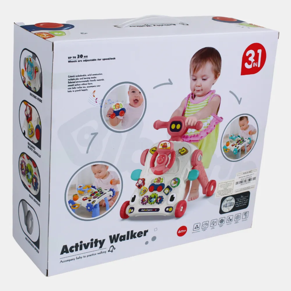 3-in-1 Baby-Lauflernhilfe – Sitzen, Stehen & Spielen