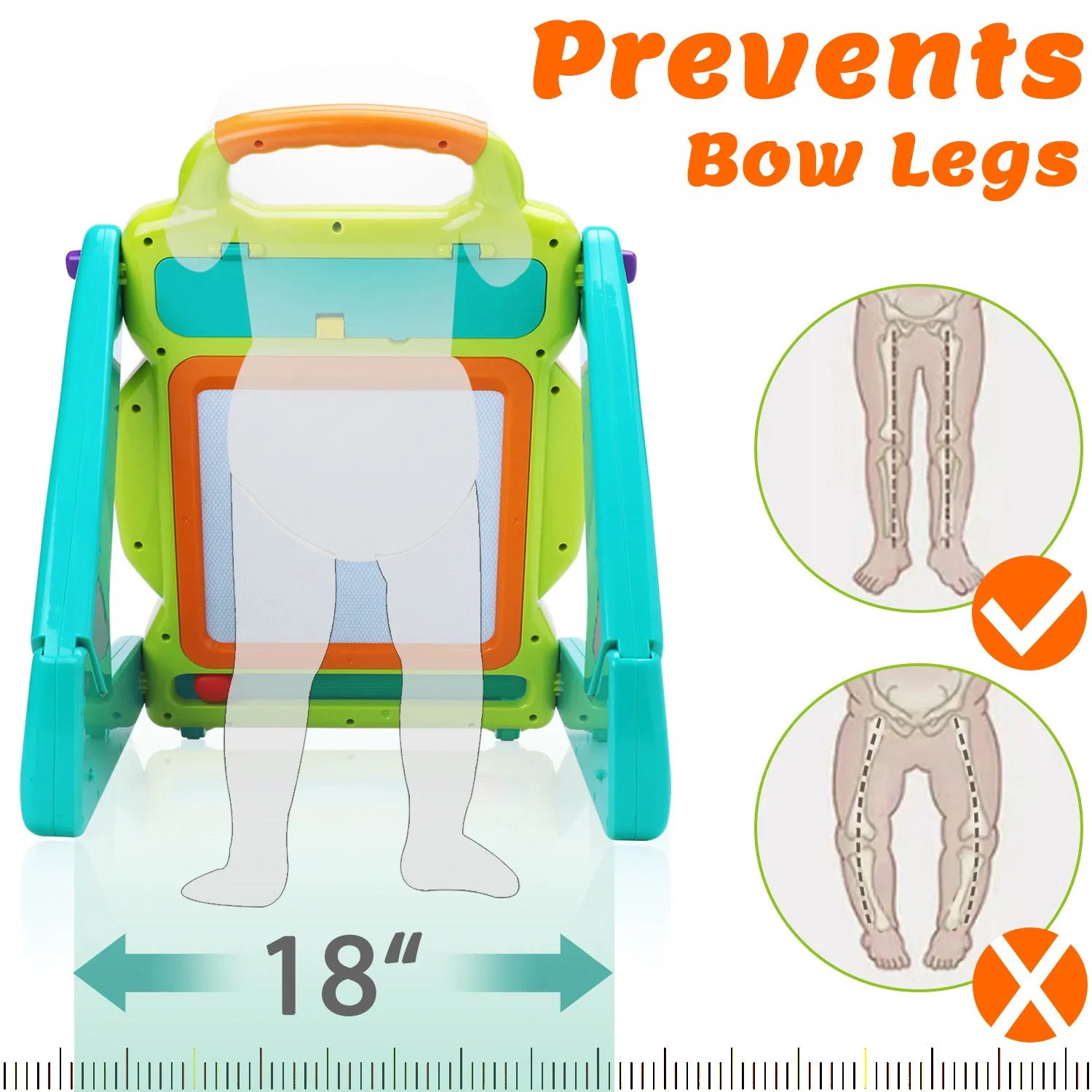 3-in-1-Babywalker – Vom Sitzen zum Stehen – Musikalischer Spieltisch für Babys