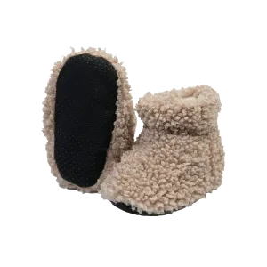 7AM ENFANT Baby-Stiefelchen - Teddy in Haferflocken-Optik