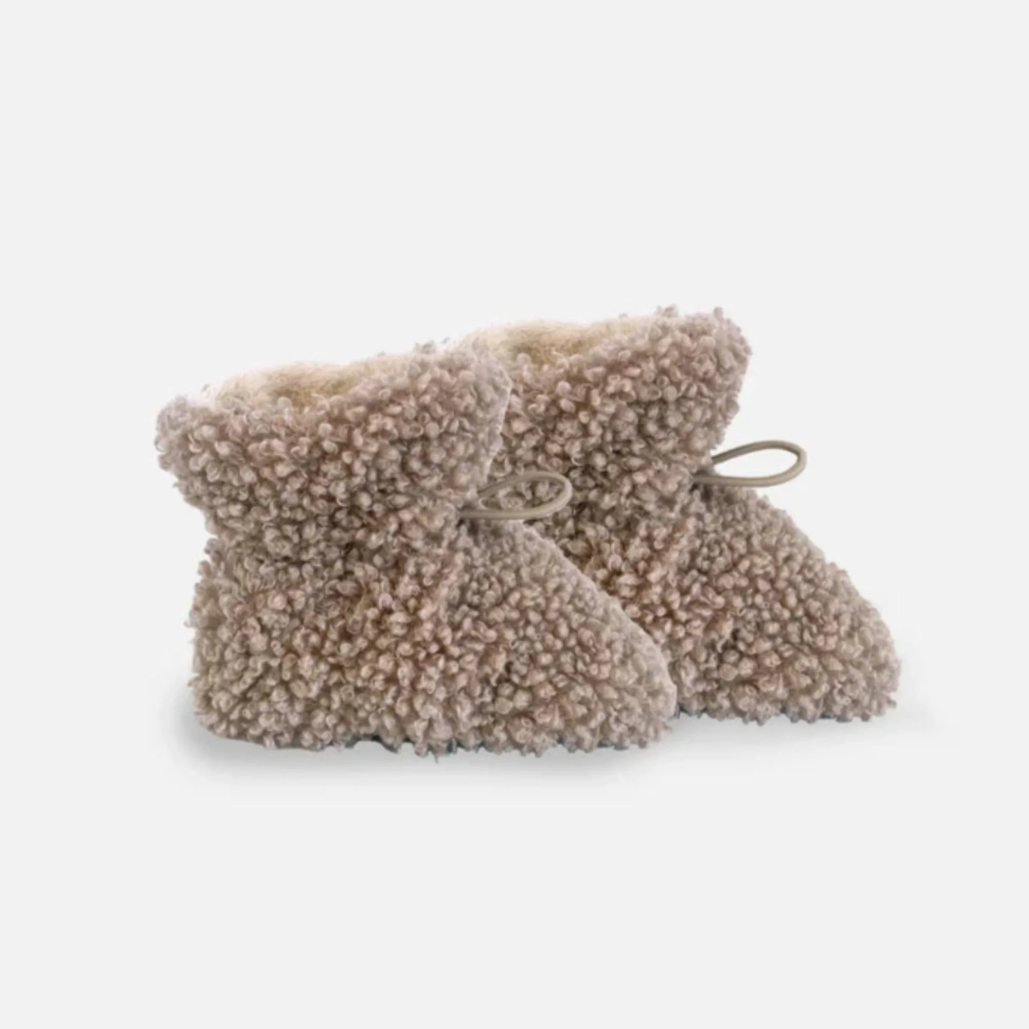 7AM ENFANT Baby-Stiefelchen - Teddy in Haferflocken-Optik