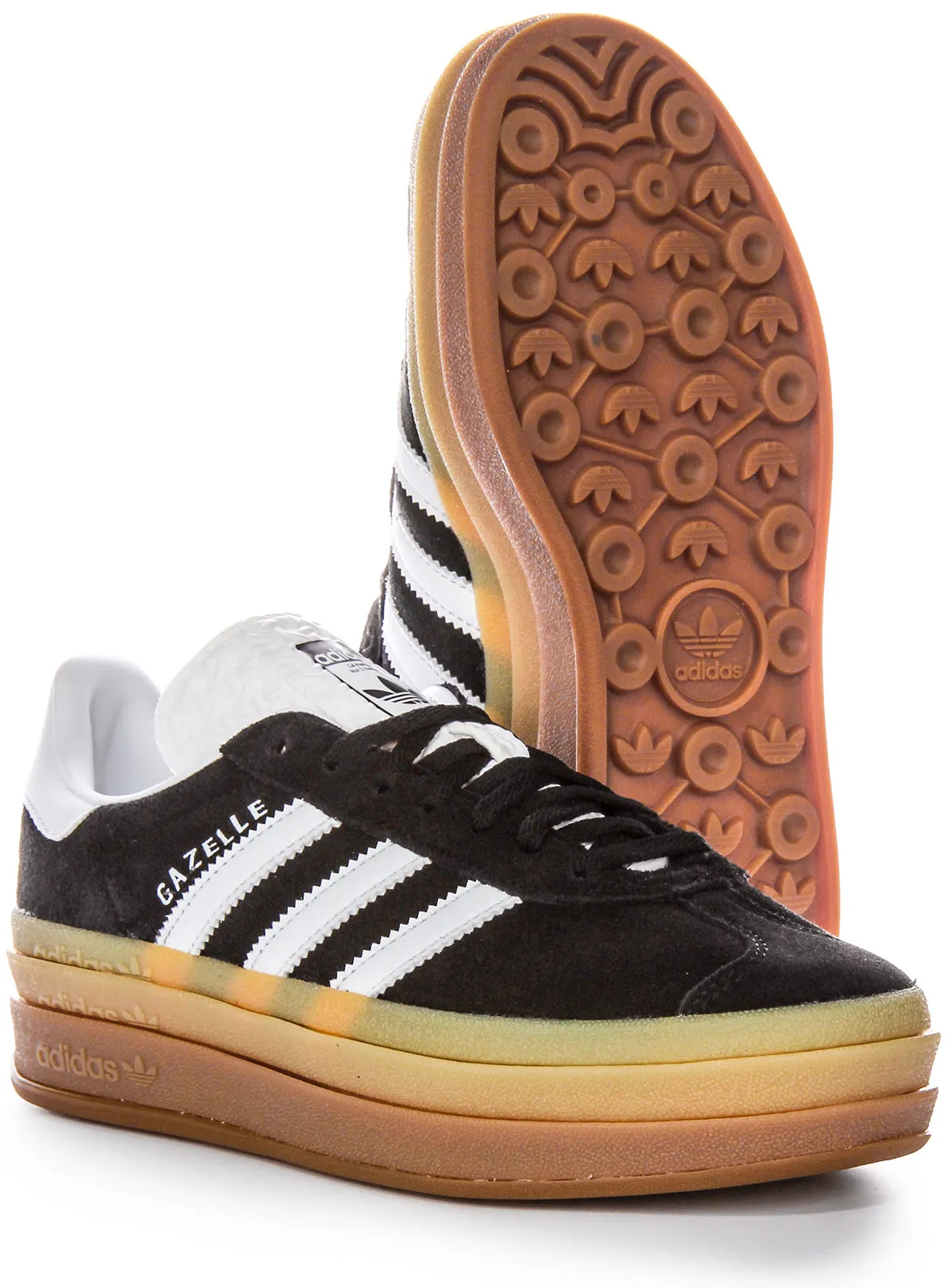 Adidas Gazelle Bold W Schuhe in Schwarz Weiß mit Gummisohle