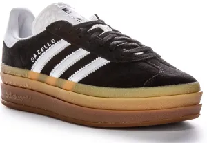 Adidas Gazelle Bold W Schuhe in Schwarz Weiß mit Gummisohle