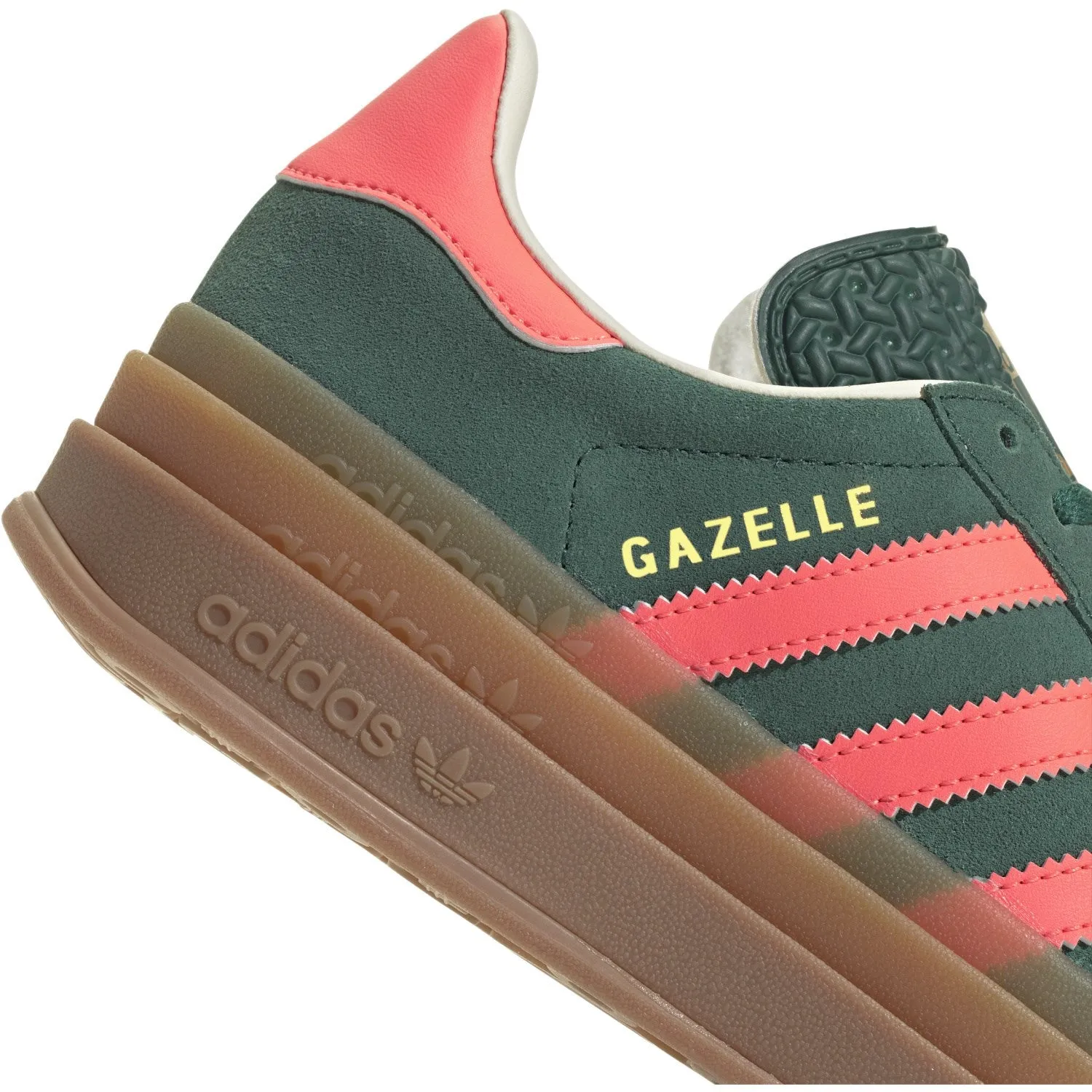 adidas Originals Collegiate Grün/Signal Koralle/Creme Weiß Gazelle Bold J Sneaker