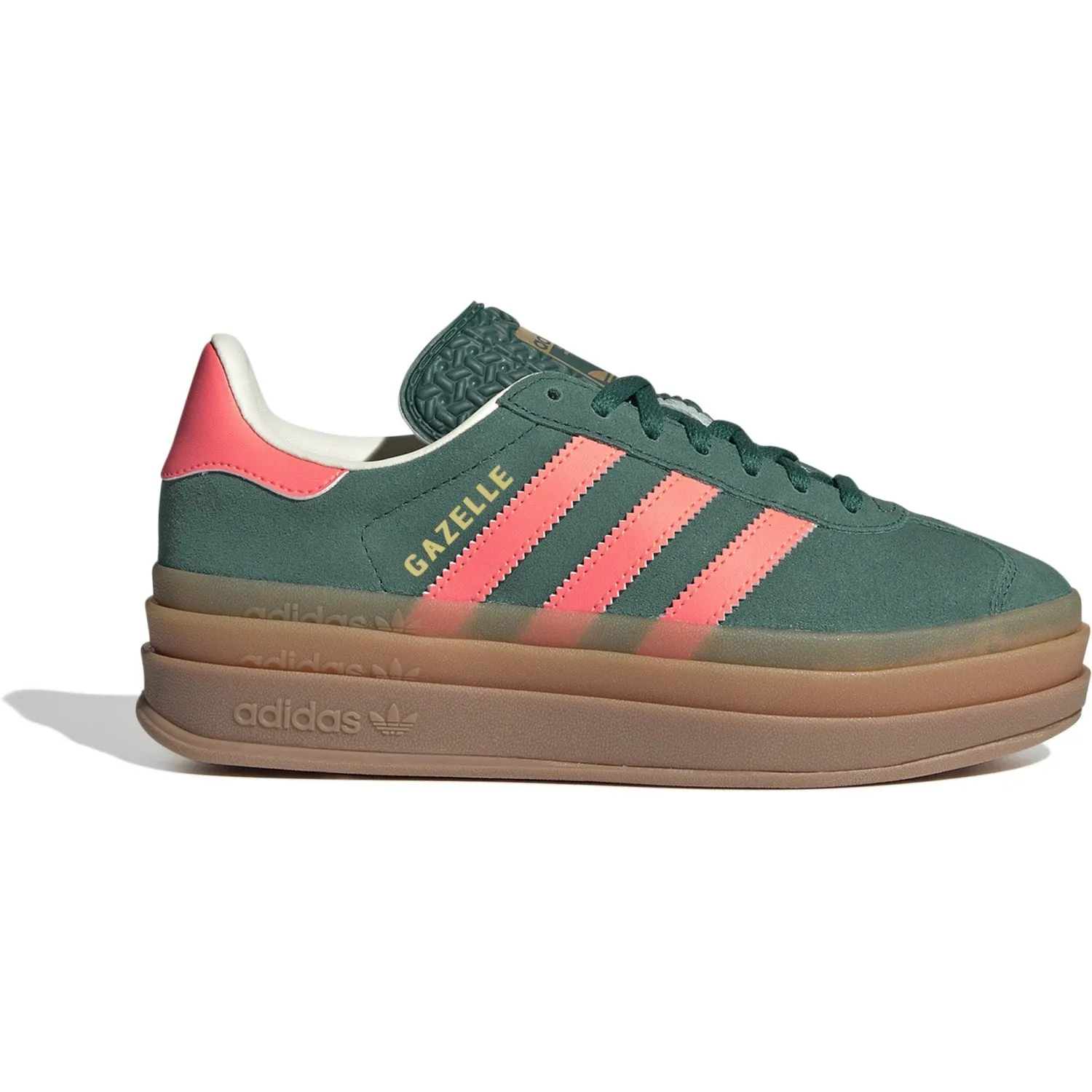 adidas Originals Collegiate Grün/Signal Koralle/Creme Weiß Gazelle Bold J Sneaker