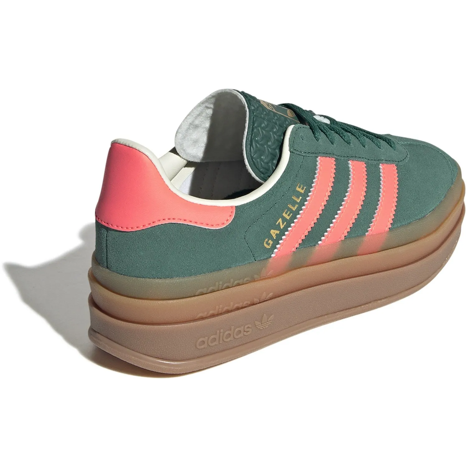 adidas Originals Collegiate Grün/Signal Koralle/Creme Weiß Gazelle Bold J Sneaker