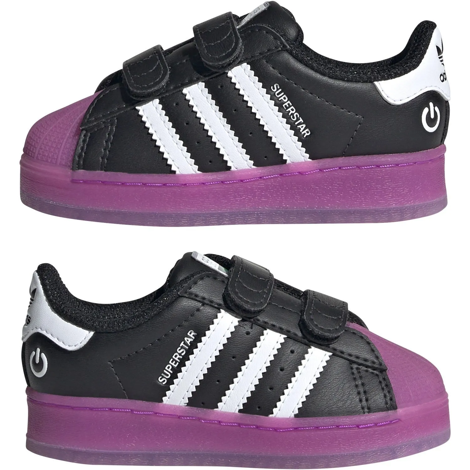 adidas Originals Core Schwarz / Lila Burst / Wolkenweiß Superstar Led Lights Cf I Sneakers