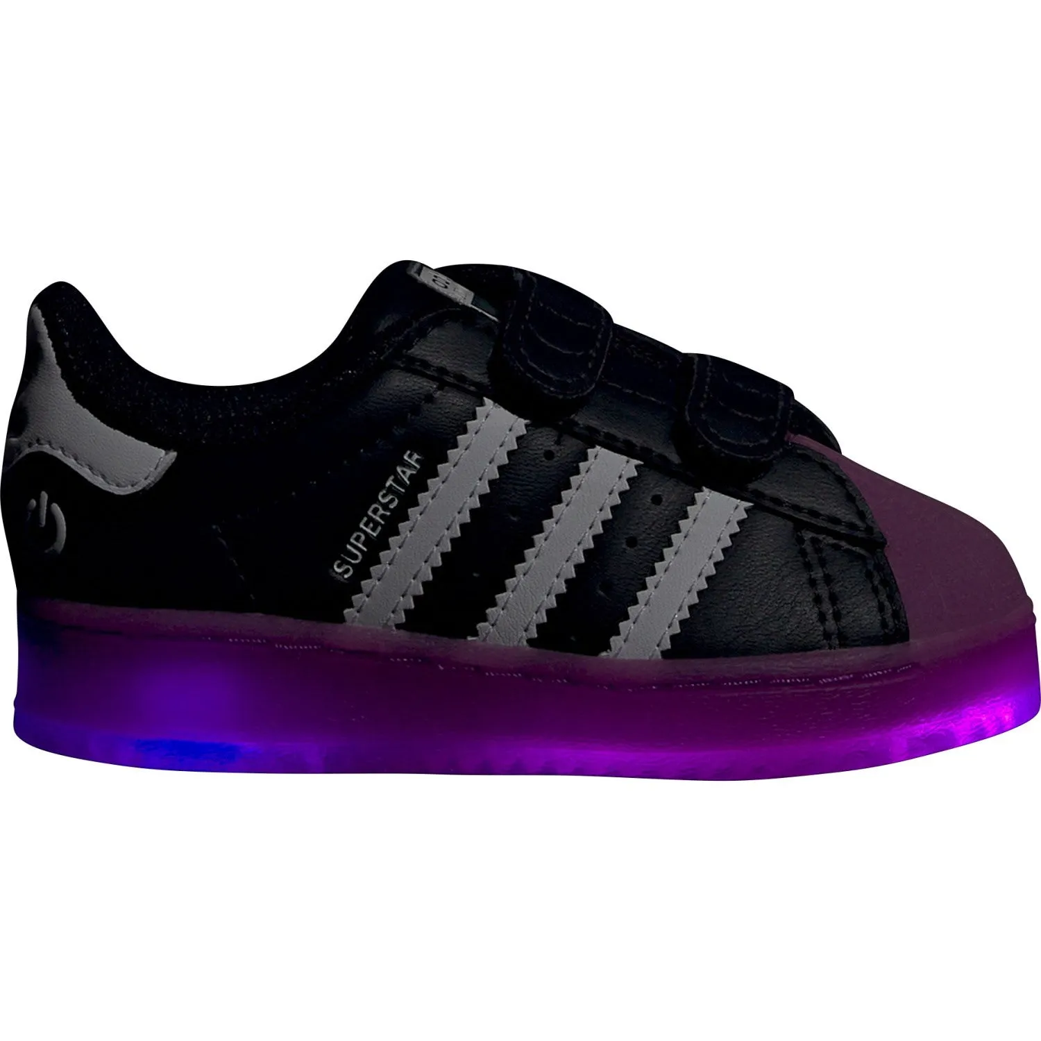adidas Originals Core Schwarz / Lila Burst / Wolkenweiß Superstar Led Lights Cf I Sneakers