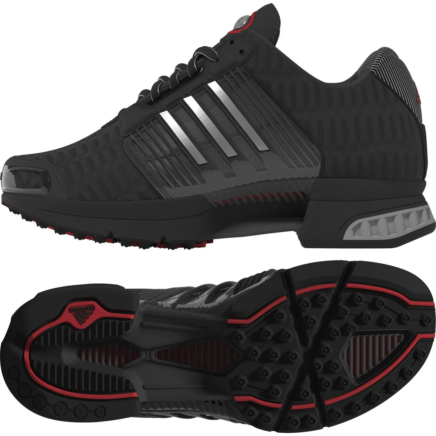 adidas Originals Core Schwarz/Matt Silber/Rot Climacool 1 J Sneakers