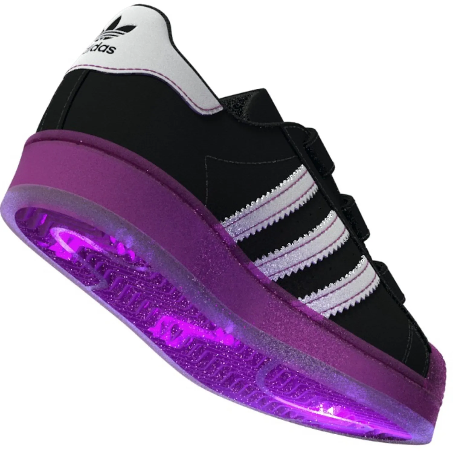 adidas Originals Core Schwarz/Purbur/Wolkenweiß Superstar Led Lights Cf C Sneakers