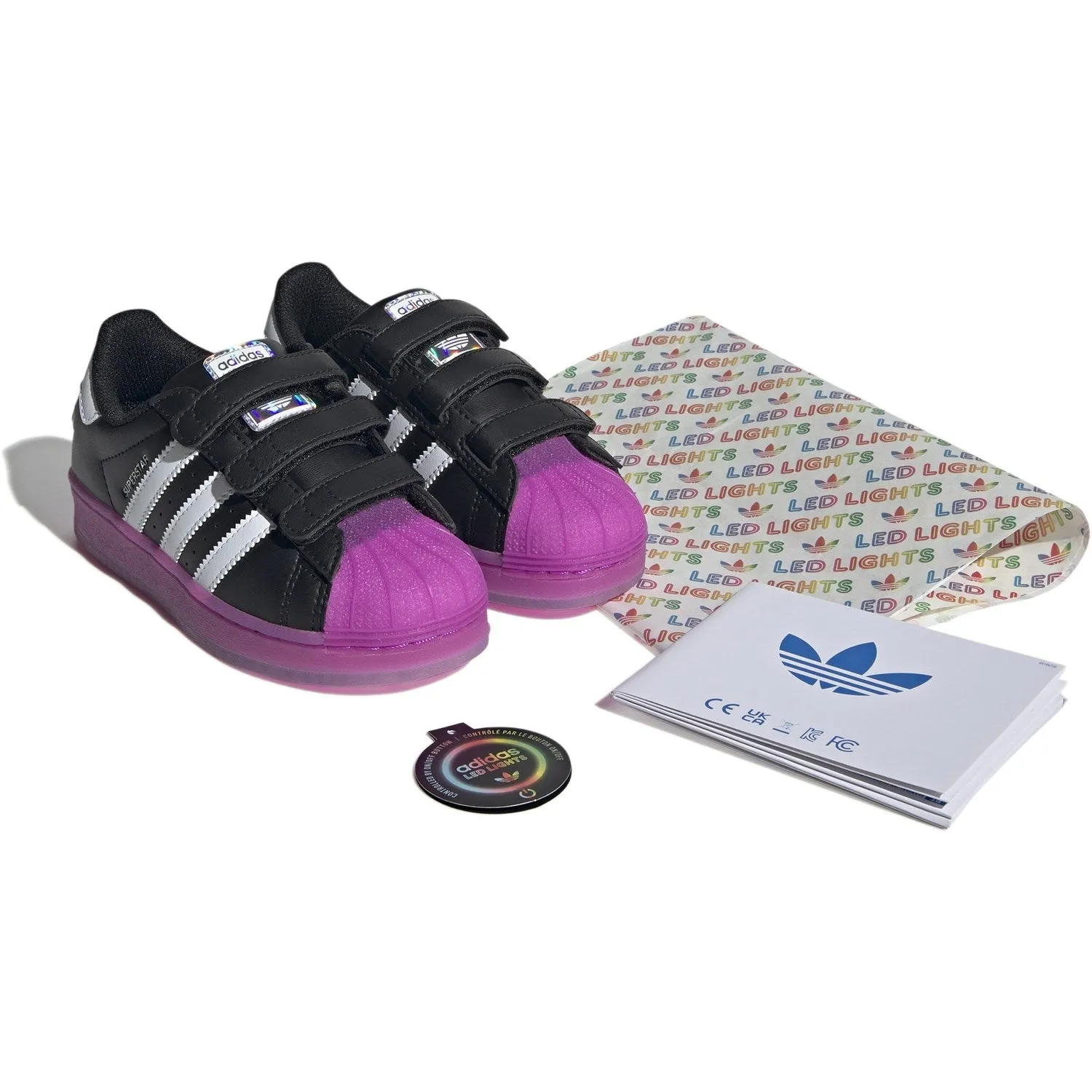 adidas Originals Core Schwarz/Purbur/Wolkenweiß Superstar Led Lights Cf C Sneakers