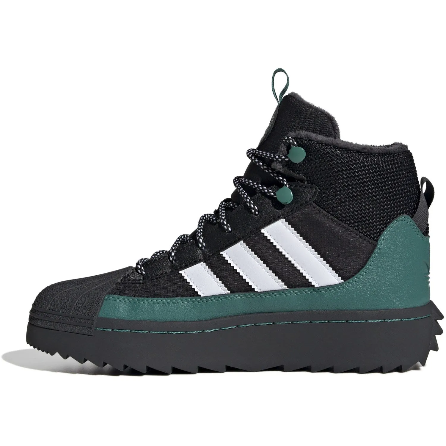adidas Originals Core schwarz/Weiß/Aktiv Grün Superstar Winter Trek J Stiefel
