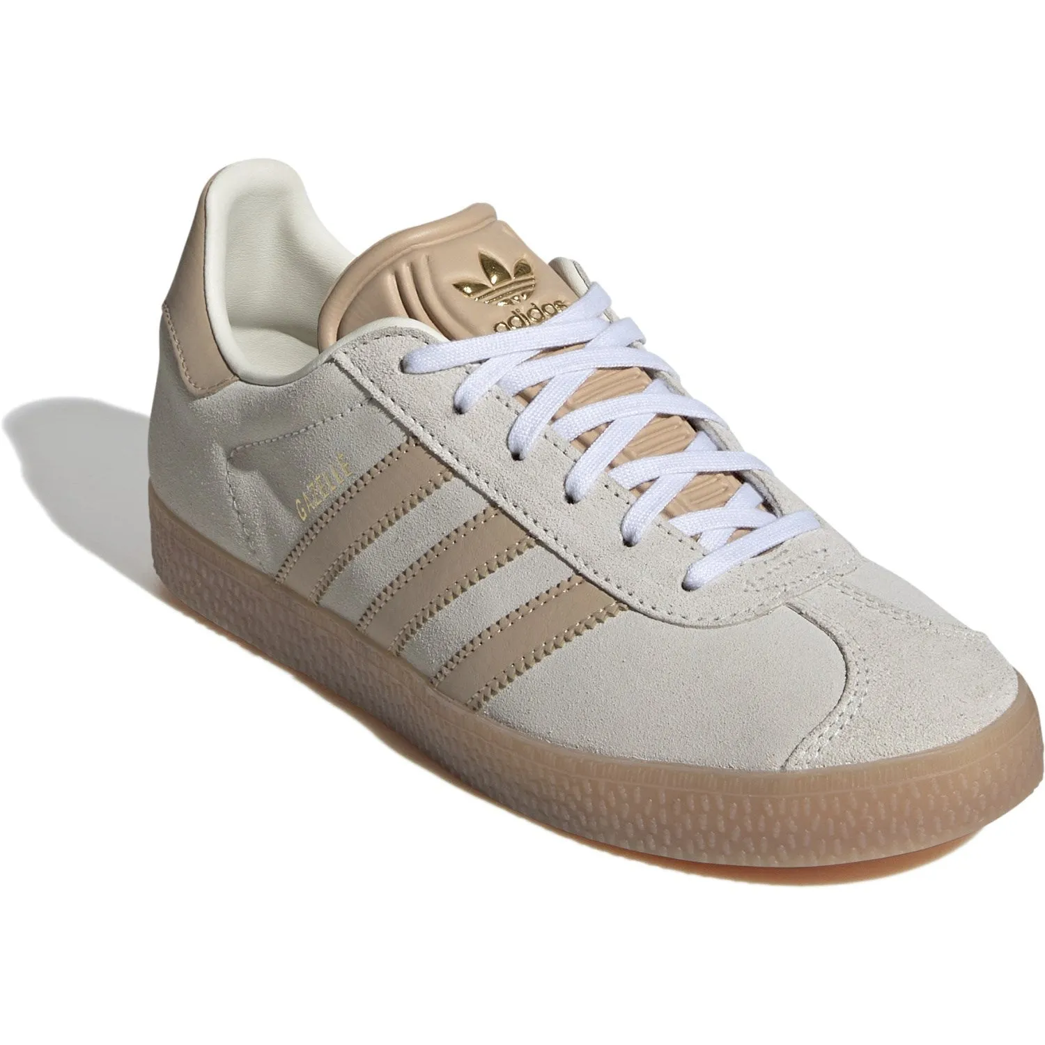 adidas Originals Creme Weiß/Magisches Beige/Gum 3 Gazelle J Sneakers