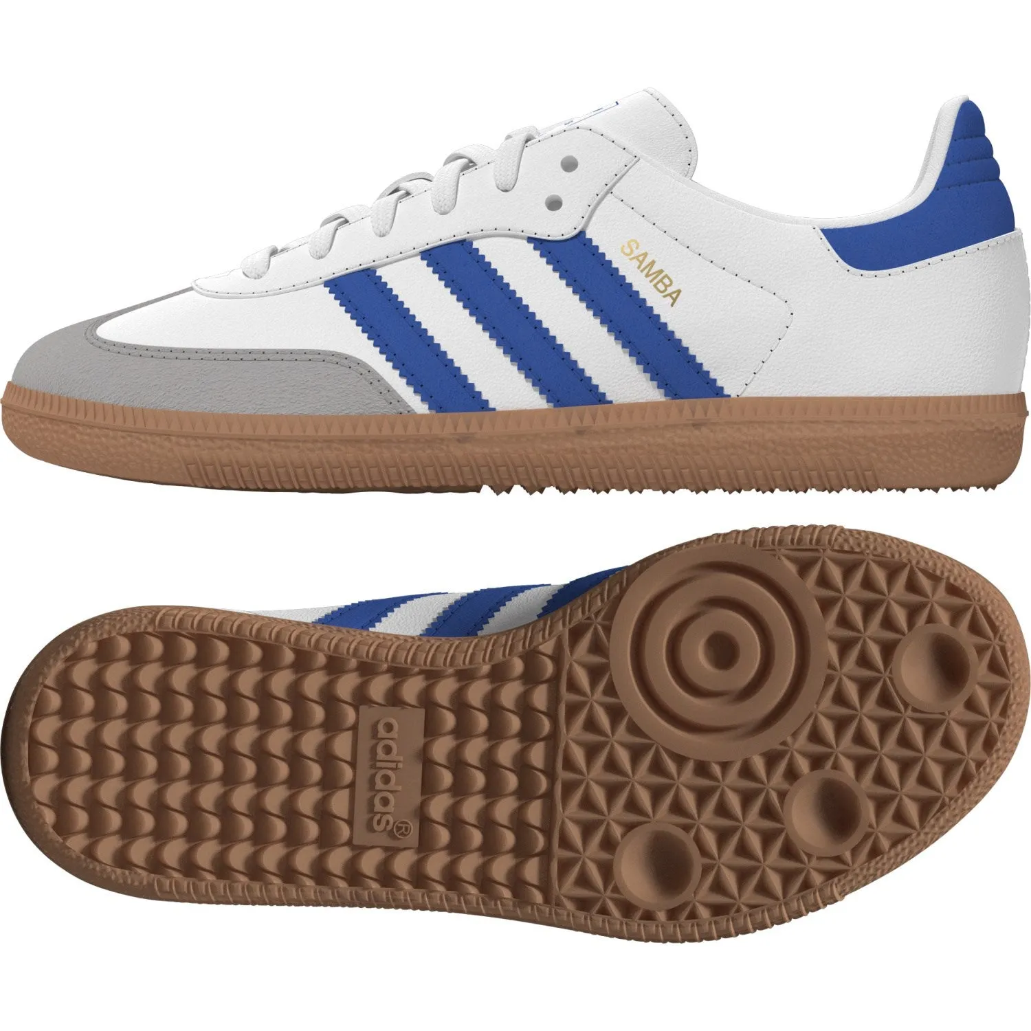 adidas Originals Ftwr Weiß/Blau/Gum 3 Samba Og C Sneakers