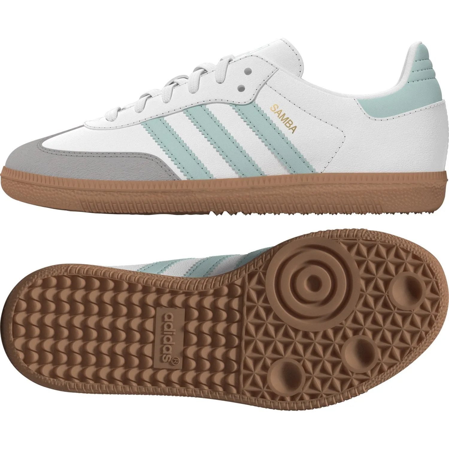 adidas Originals Ftwr Weiß/Semi Flash Aqua/Gum 3 Samba Og C Sneakers