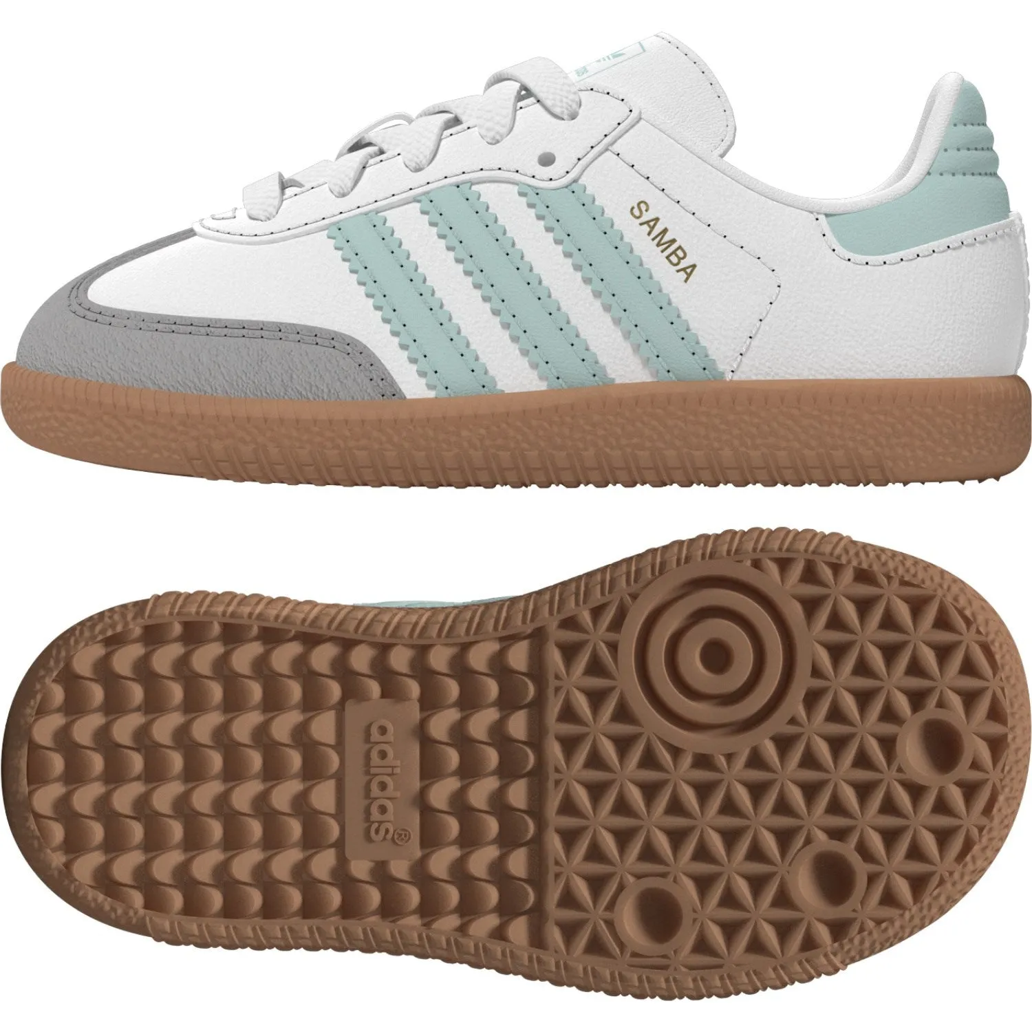 adidas Originals Ftwr Weiß/Semi Flash Aqua/Gum 3 Samba Og El I Sneakers