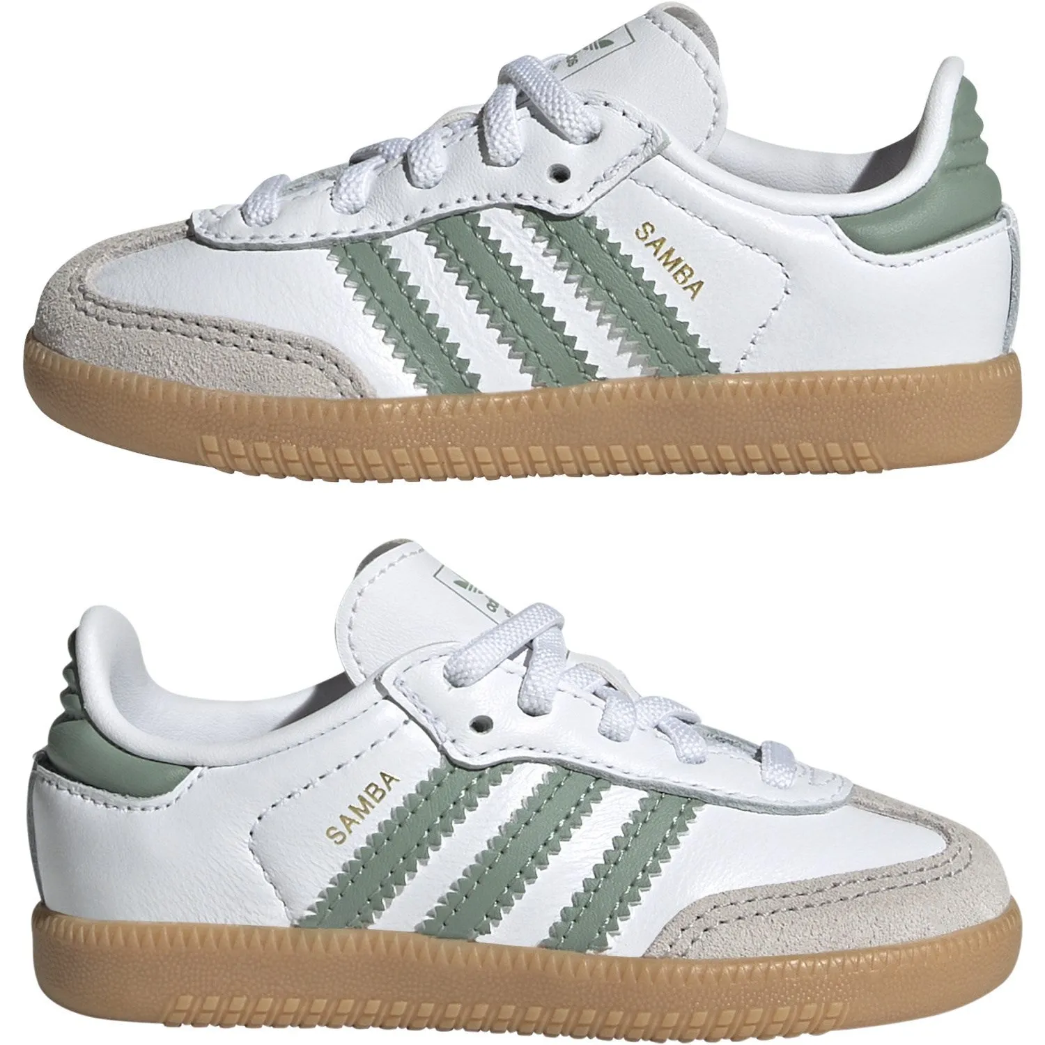adidas Originals Ftwr Weiß/Silber Grün/Gum 3 Samba Og El I Sneakers
