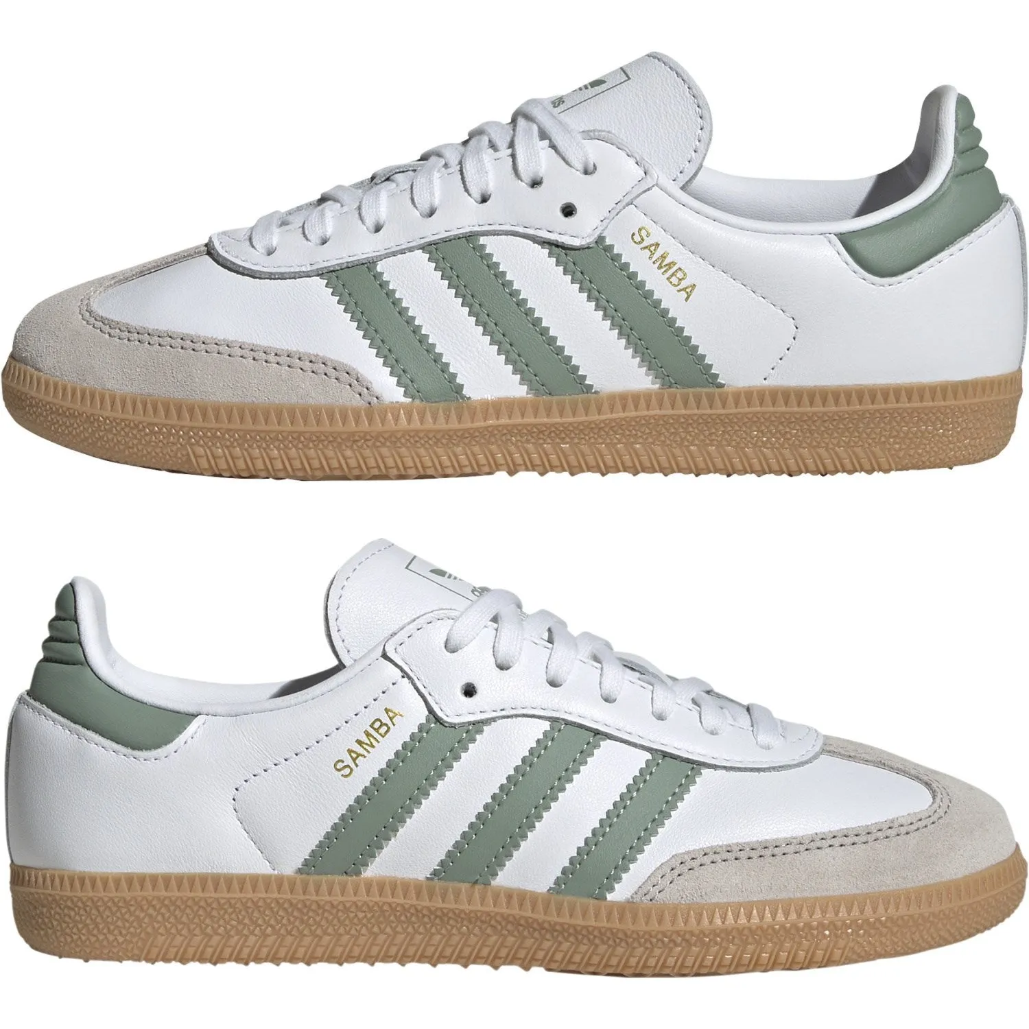 adidas Originals Ftwr Weiß/Silber Grün/Gum 3 Samba Og J Sneakers