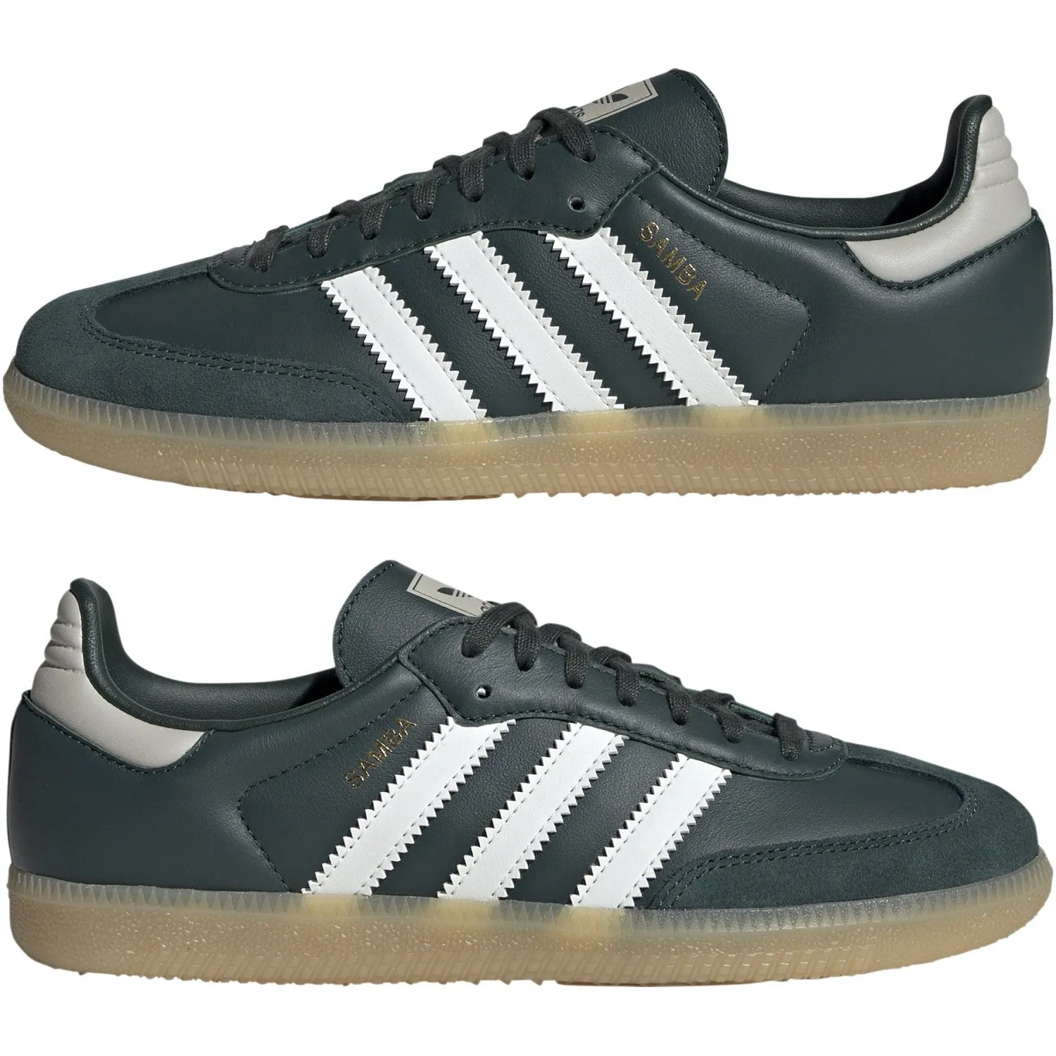 adidas Originals Samba Og J Sneakers in Mineralgrün/Off-White/Putzgrau
