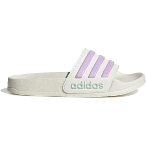adidas Originals Off White/Bliss Lila/Halo Minze Adilette Dusch-Slides