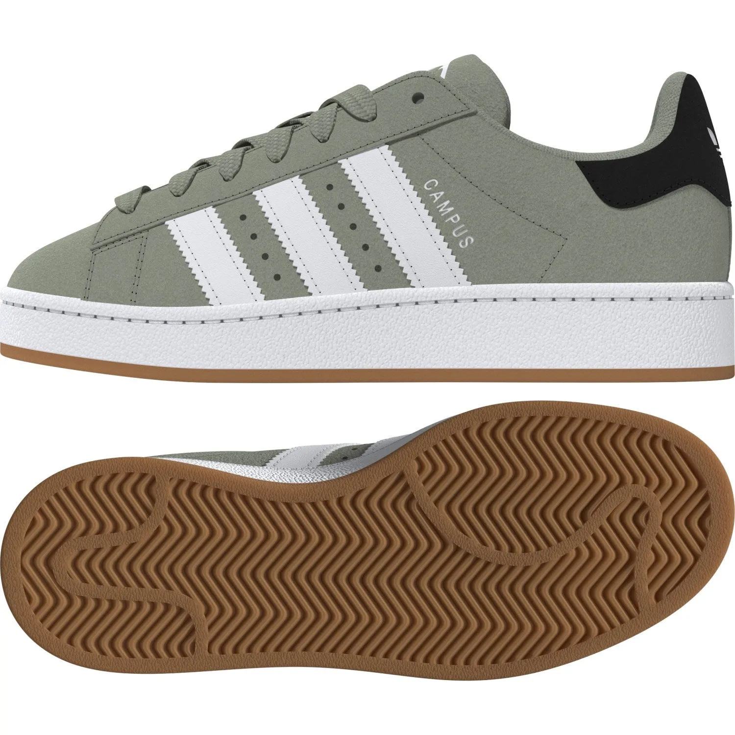 adidas Originals Silber Grün/Ftwr Weiß/Gum 2 Campus 00S J Sneakers