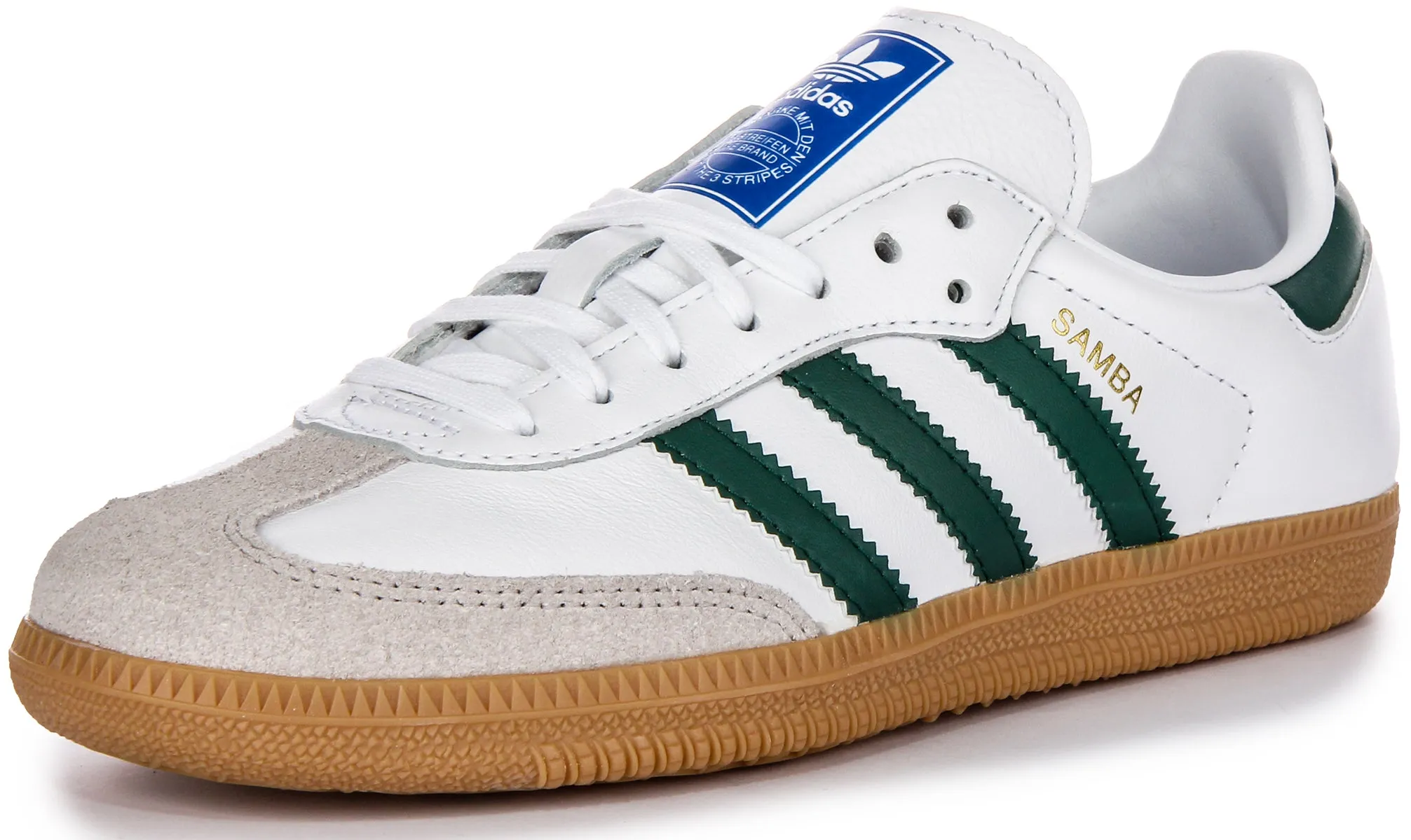 Adidas Samba OG J in Weiß Grün für Jugendliche Schuhe Adidas
