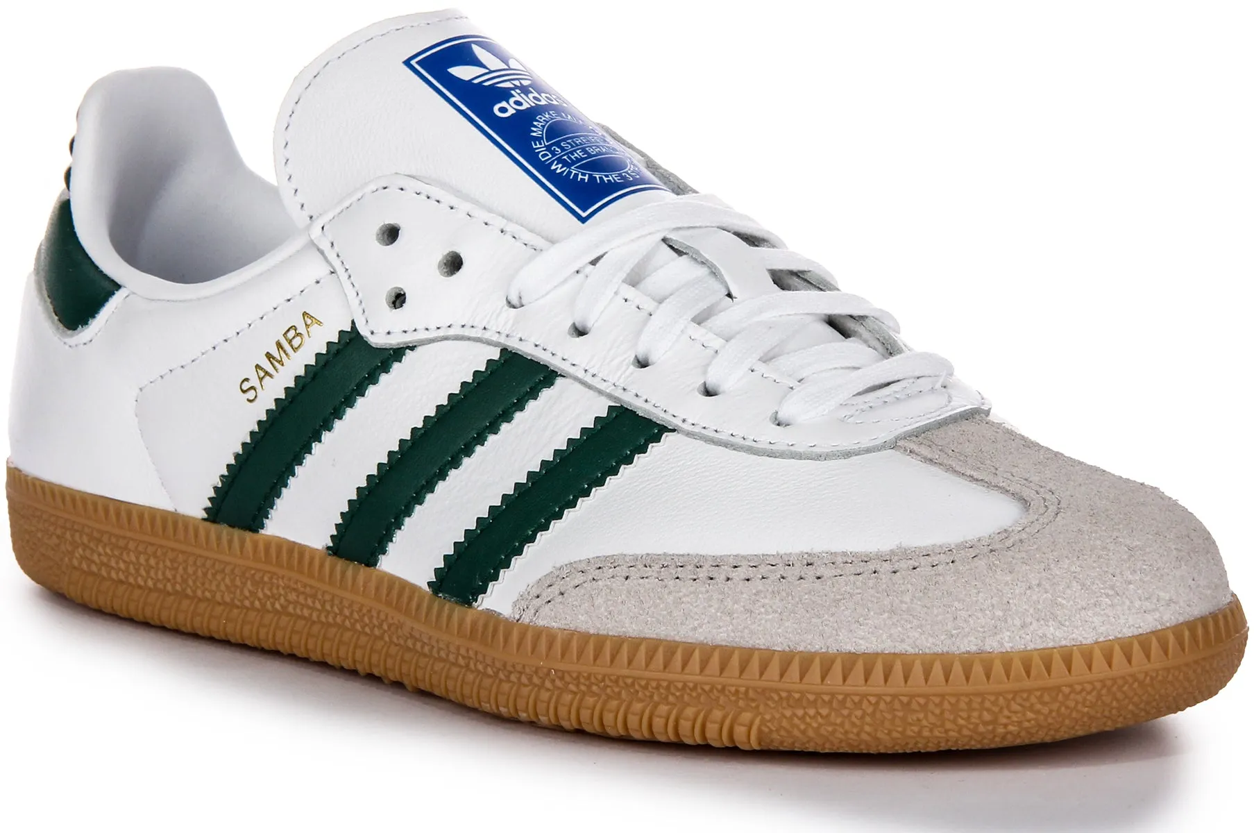 Adidas Samba OG J in Weiß Grün für Jugendliche Schuhe Adidas