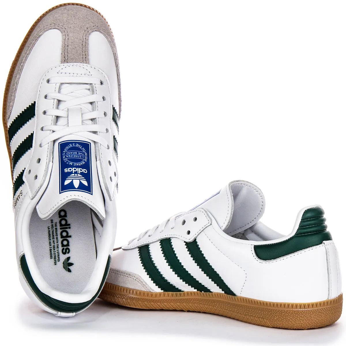 Adidas Samba OG J in Weiß Grün für Jugendliche Schuhe Adidas
