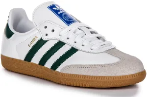 Adidas Samba OG J in Weiß Grün für Jugendliche Schuhe Adidas