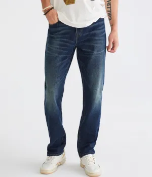 Aeropostale Herren Athletic Straight Premium Air Jeans - Blau - Größe 31X32 - Baumwolle - Teenager-Mode & Bekleidung Dunkelgewaschen Aeropostale