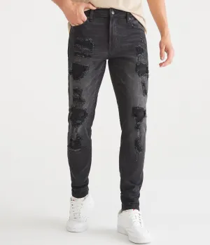 Aeropostale Herren Super Skinny Performance Jeans mit TruTemp365-Technologie - - Größe 33X30 - Baumwolle - Teenager-Mode & Bekleidung Schwarz Aeropostale