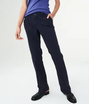 Aeropostale Damen Curvy Twill Uniformhose - Marineblau - Größe 000 S - Baumwolle - Teen Mode & Bekleidung Klassisches Marineblau Aeropostale