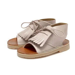 Agnes Kilted Boot Sandal Nerz Leder