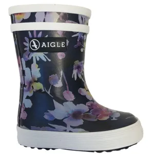 Aigle Baby Flac Gummistiefel Dunkle Blumen