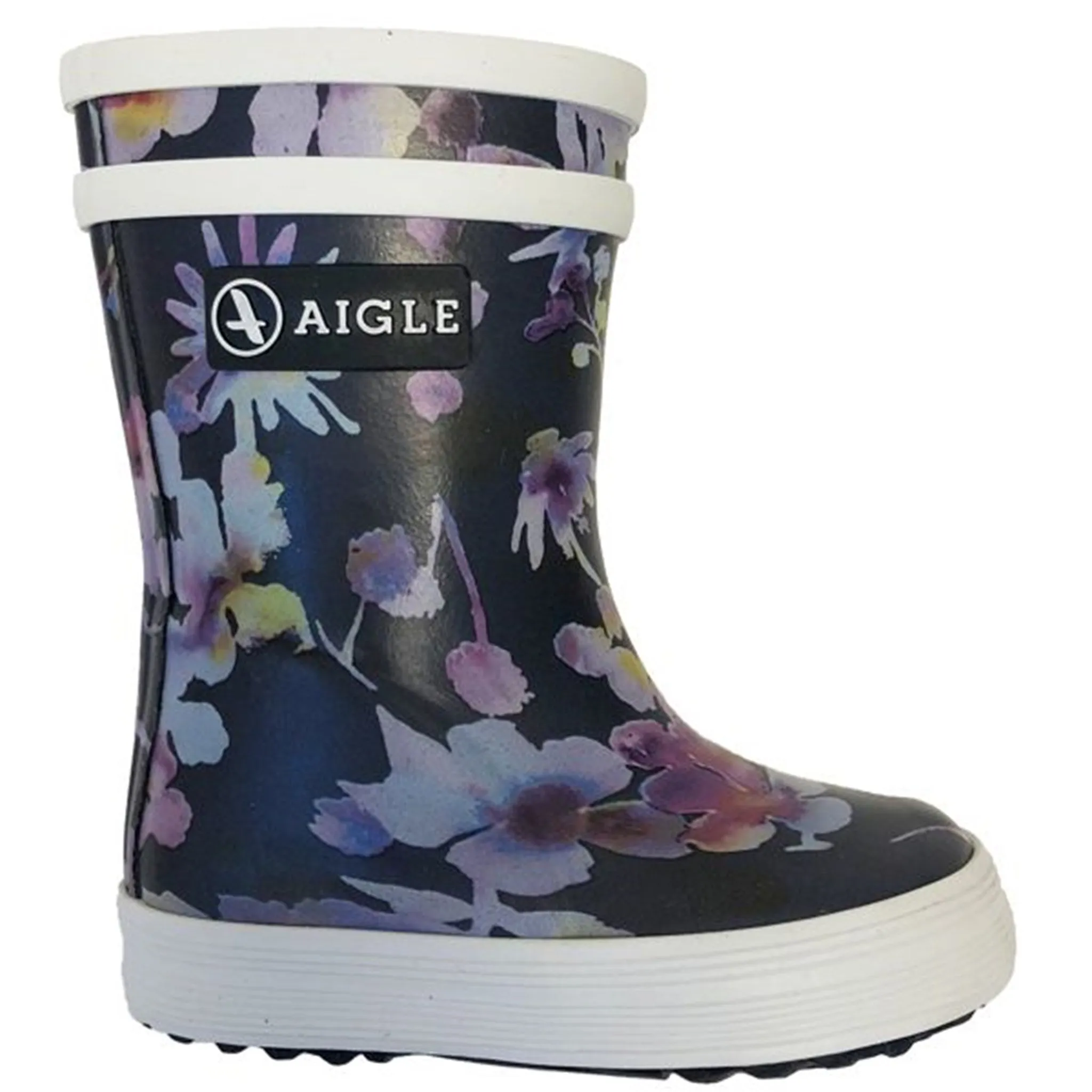 Aigle Baby Flac Gummistiefel Dunkle Blumen