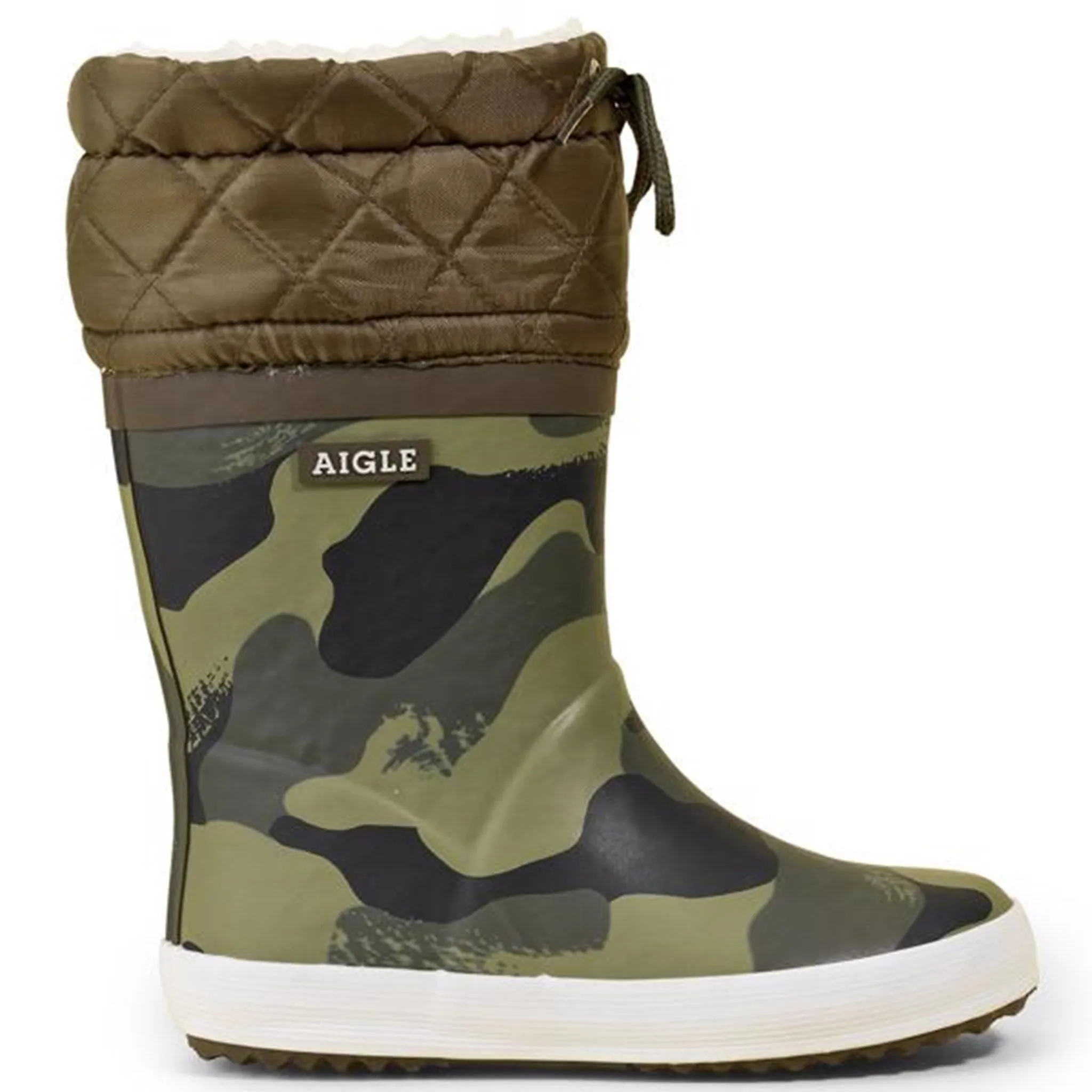 Aigle Giboulee Thermo Gummistiefel Print Tarnung/Kaki