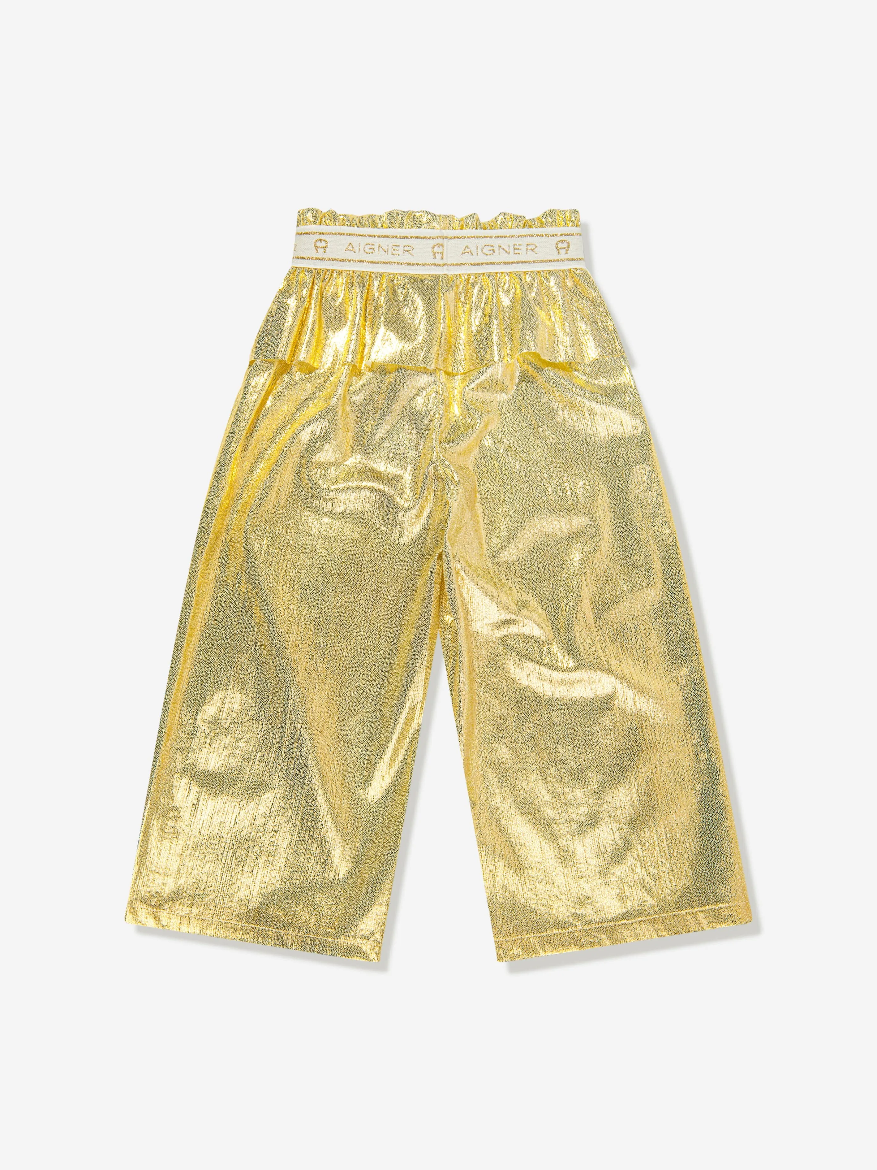 Aigner Mädchen Metallhose in Gold