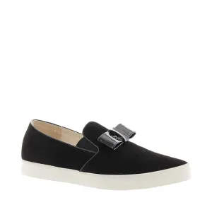 All Black Damen Wildleder-Slip-On in Schwarz