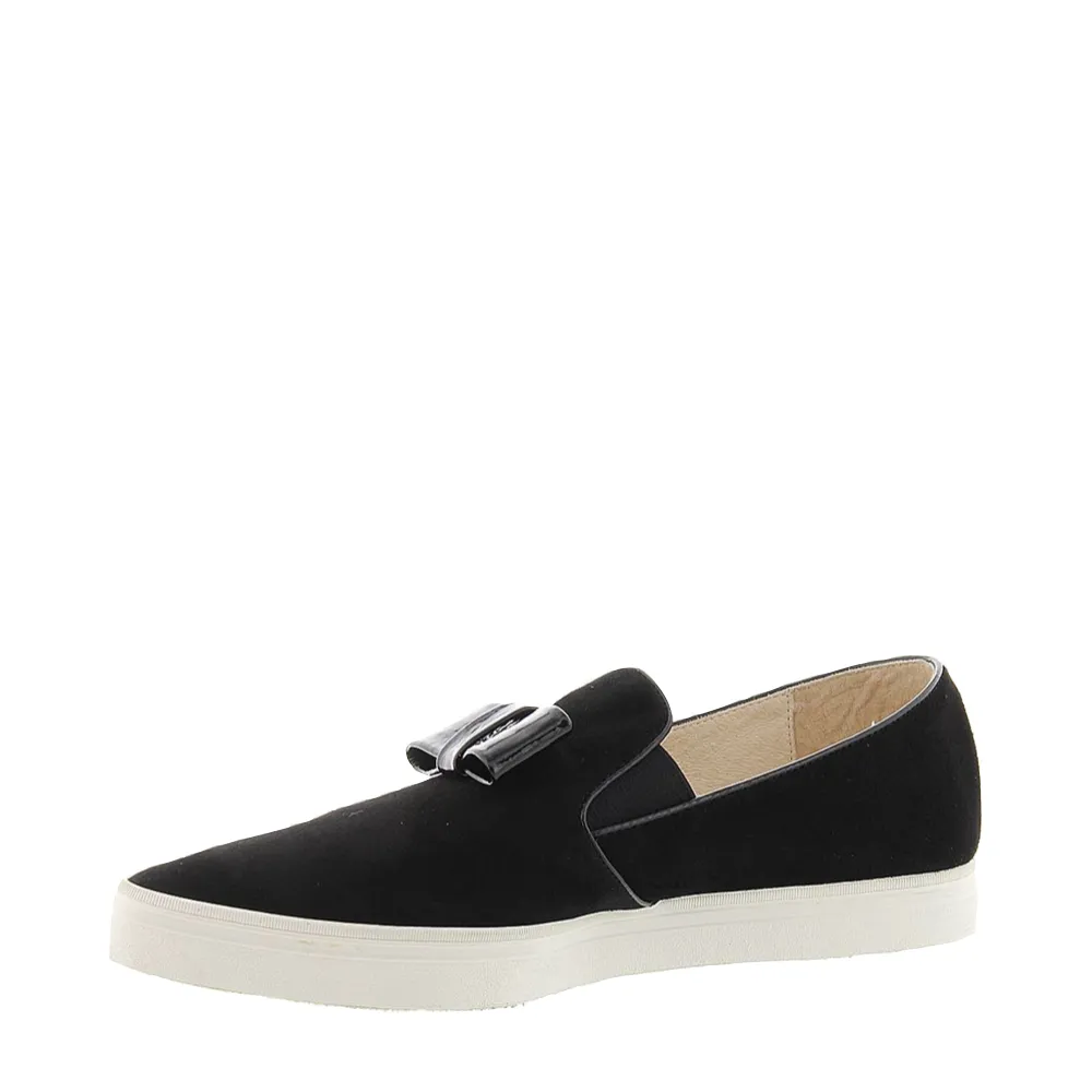All Black Damen Wildleder-Slip-On in Schwarz