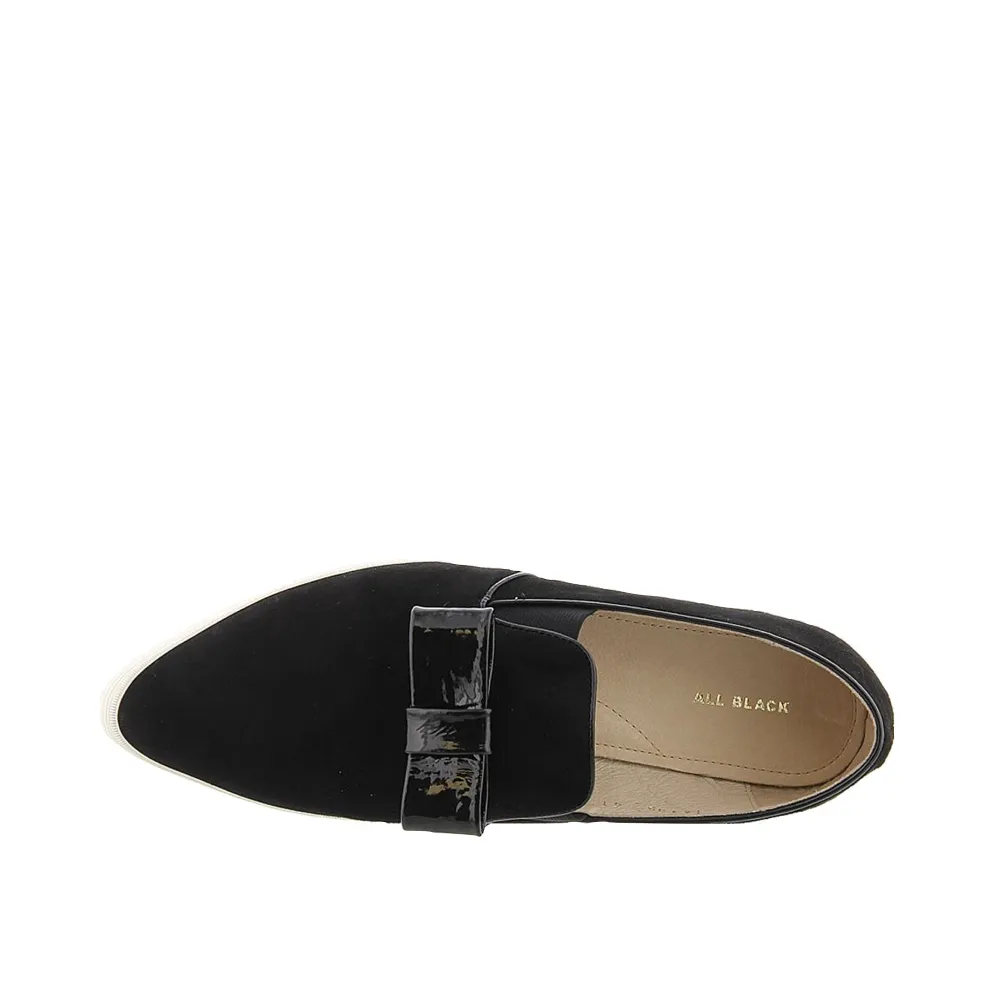 All Black Damen Wildleder-Slip-On in Schwarz