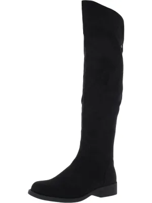 Allicce Damen Kunstleder Freizeit-Über-die-Knie-Stiefel Ecco Schuhe