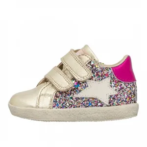 Alnoite High VL Sneakers - Platin/Glitzer/Fuchsia von Falcotto