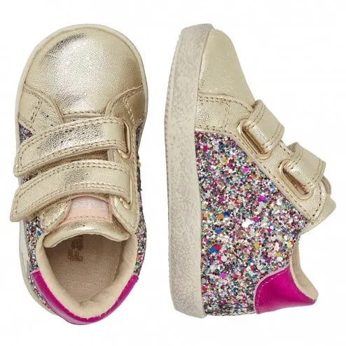 Alnoite High VL Sneakers - Platin/Glitzer/Fuchsia von Falcotto