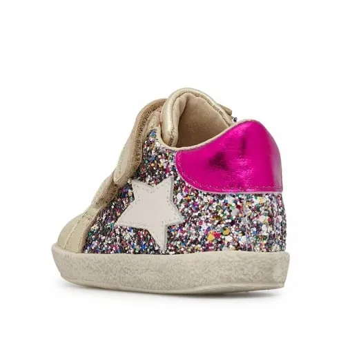 Alnoite High VL Sneakers - Platin/Glitzer/Fuchsia von Falcotto