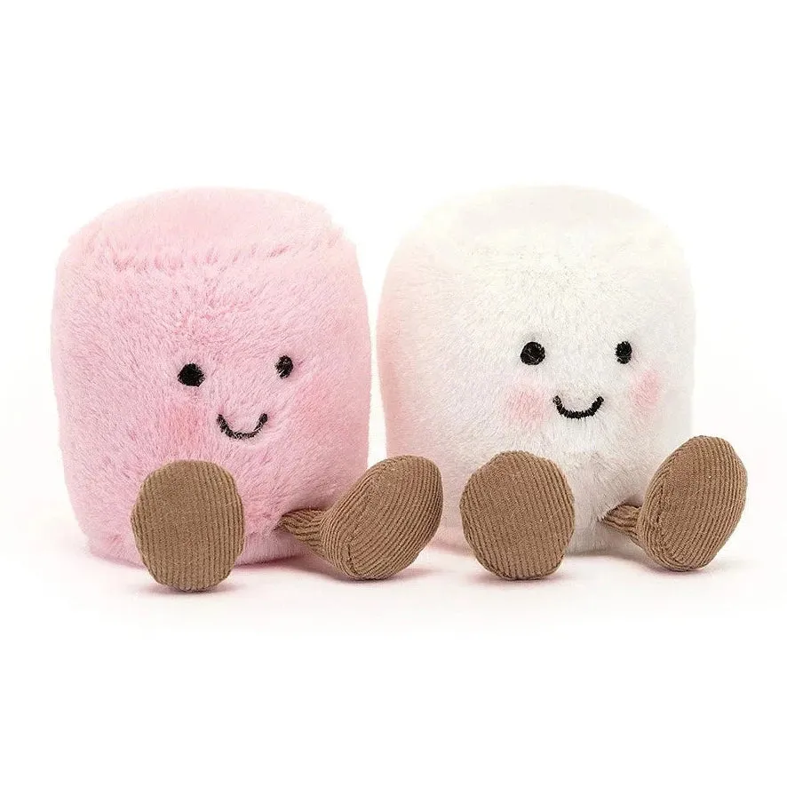 Amüsierbare rosa und weiße Marshmallows