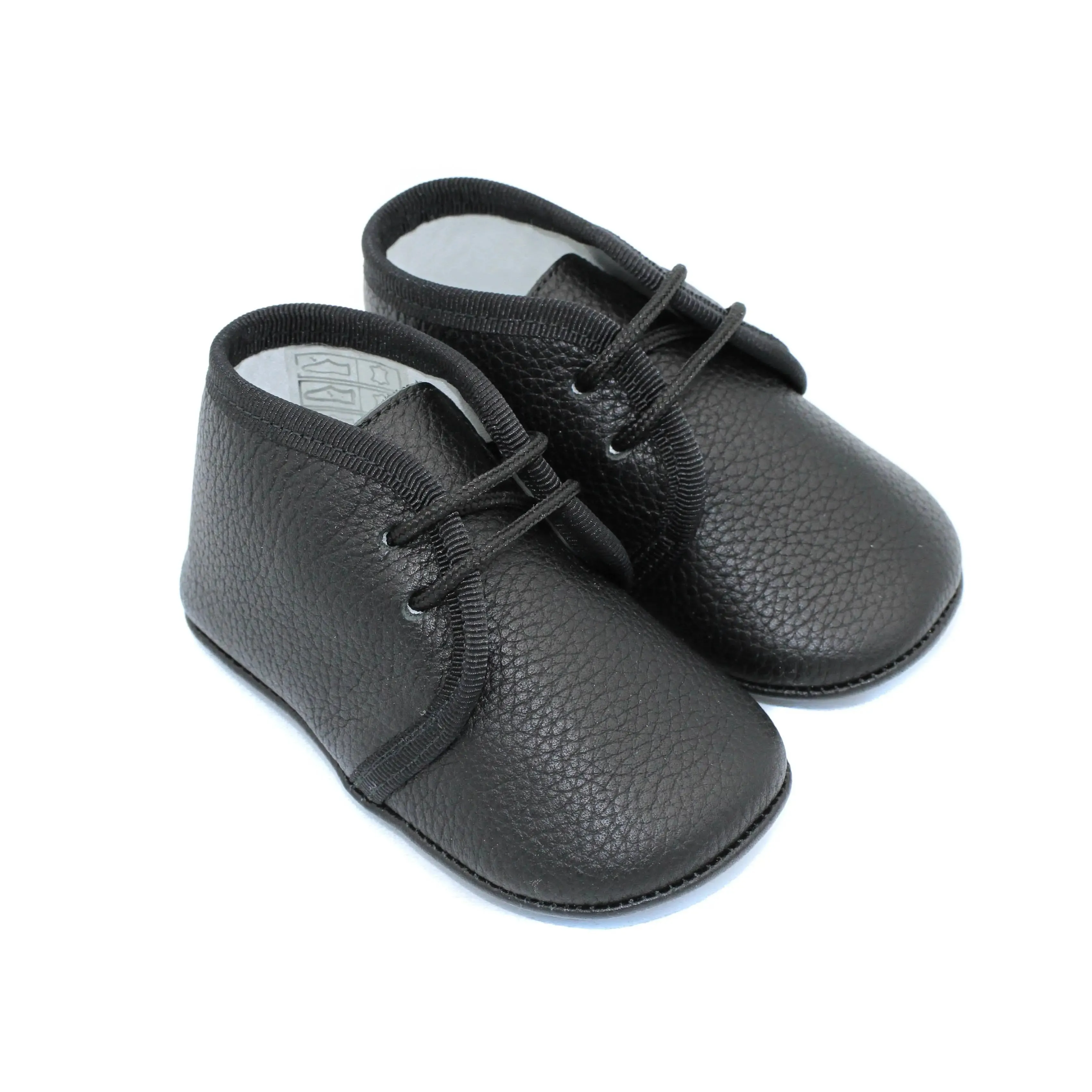 Andres- Baby-Stiefelchen aus schwarzem Leder