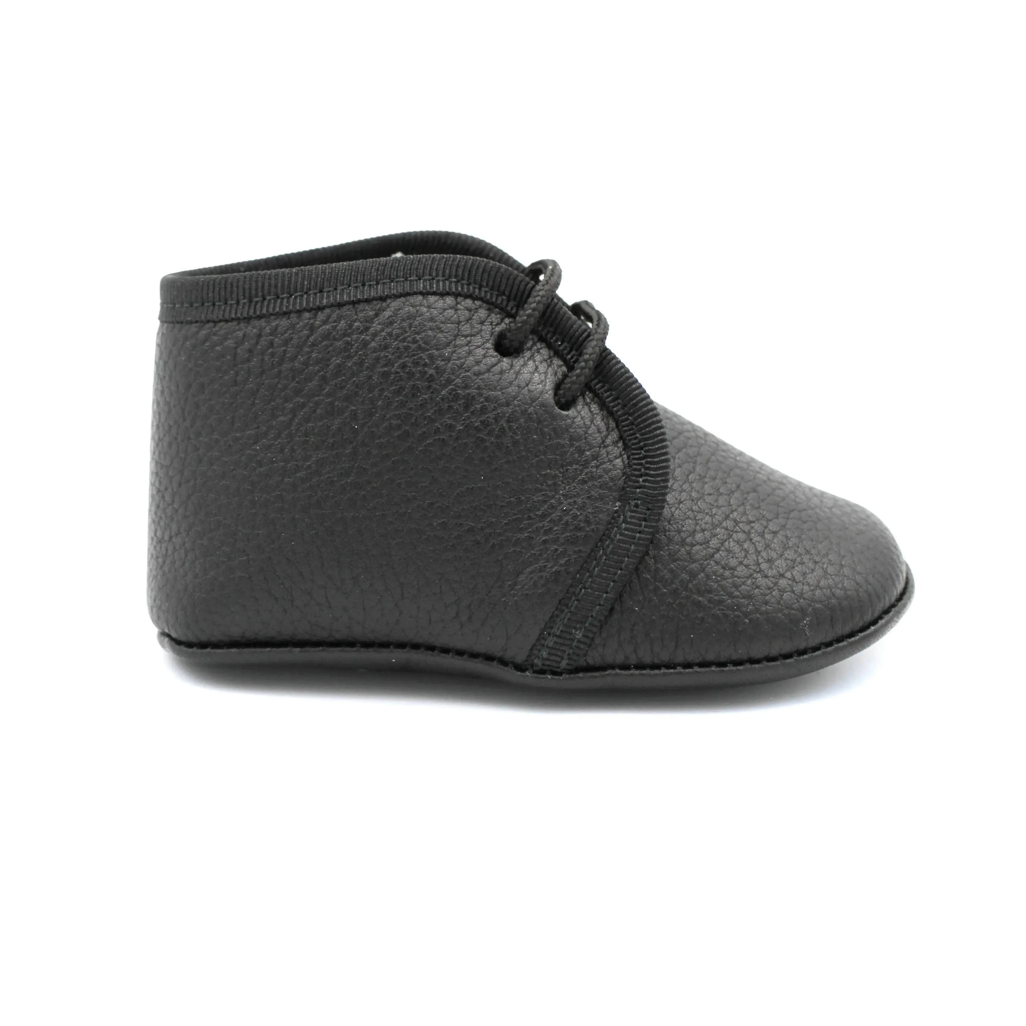 Andres- Baby-Stiefelchen aus schwarzem Leder