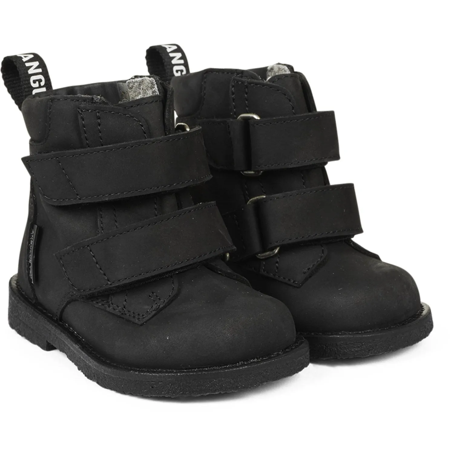 Angulus Black Beginner Tex-Stiefel mit Logo und Klettverschluss
