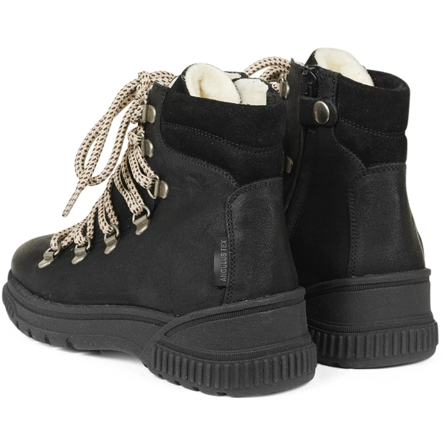 Angulus Black Tex Schnürstiefel mit Wollfutter