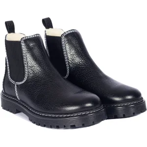 Angulus Black/Black Chelsea-Stiefel mit weicher Wollfutterung
