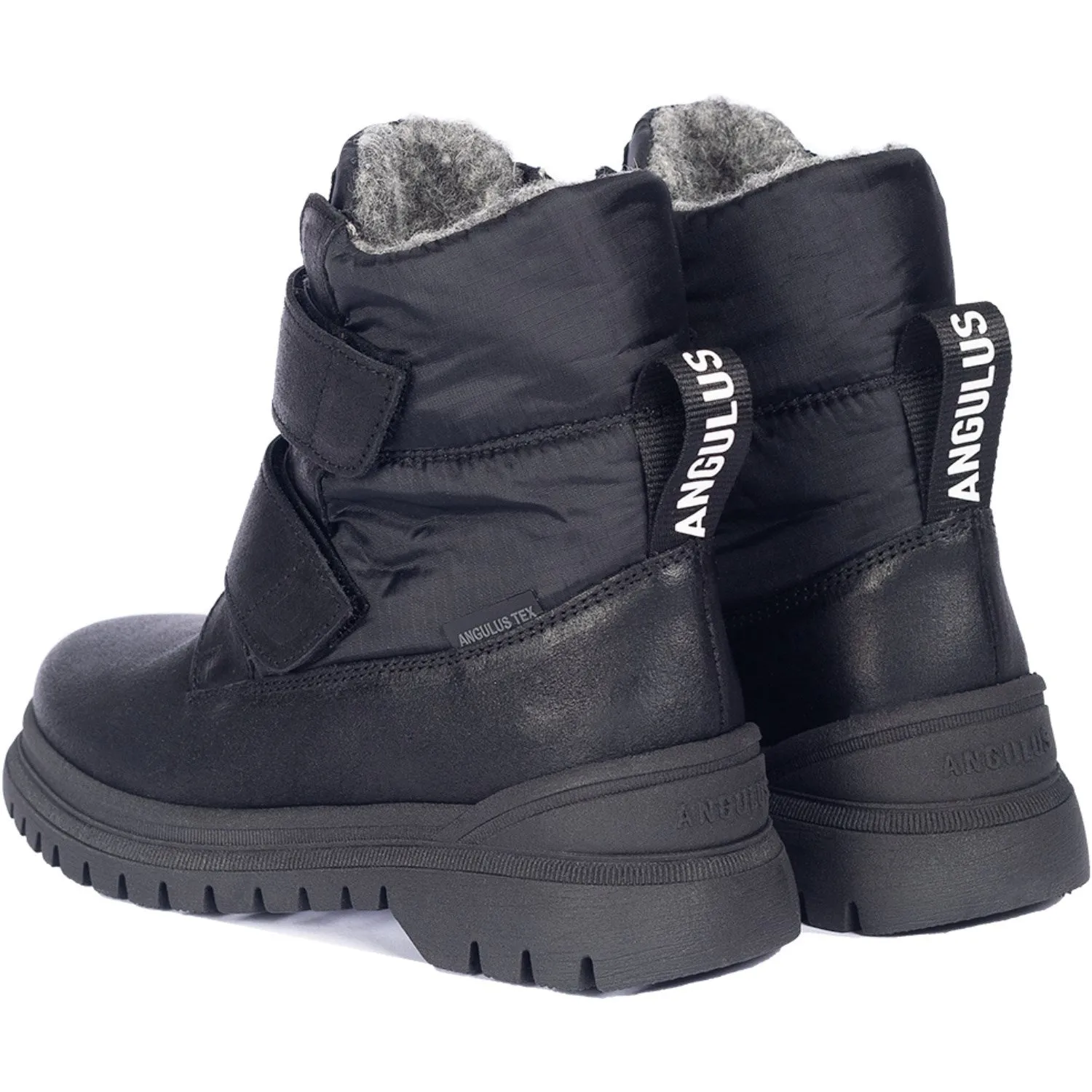 Angulus Schwarz/Schwarz Recyceltes Ripstop-Tex undefinierter Stiefel Mit LAndostrop